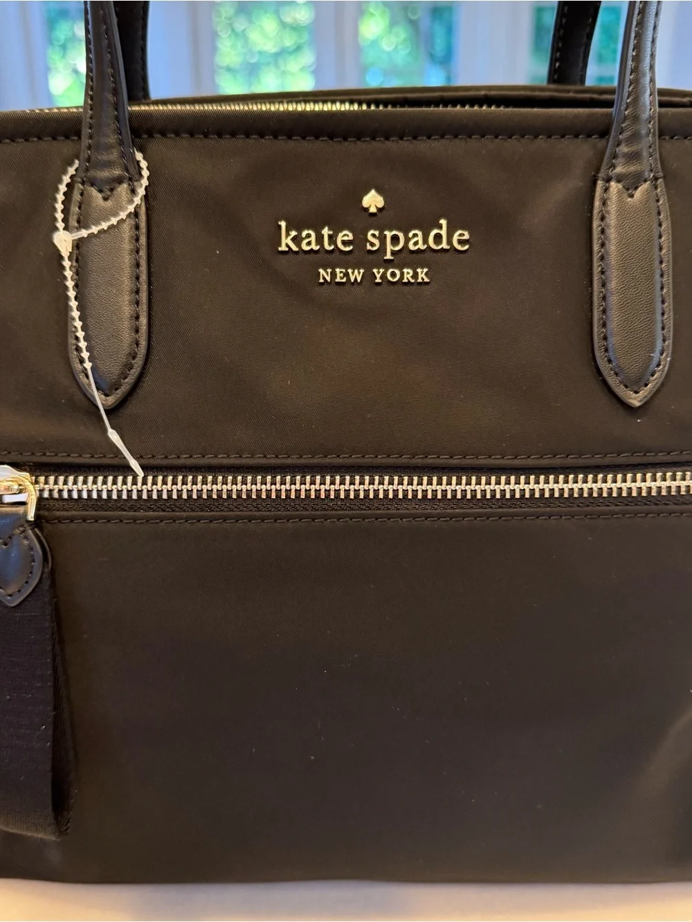 Kate Spade Chelsea Medium Satchel Black Nylon Crossbody Black NWOT
